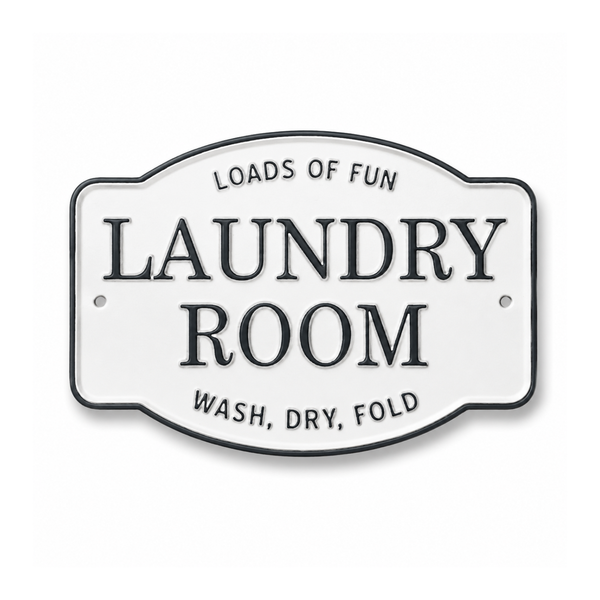 'Laundry Room' Cast Metal Decorative Sign
