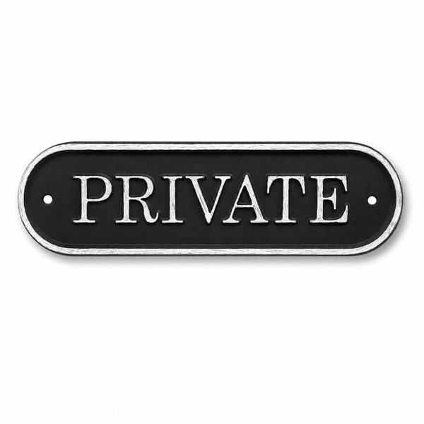 'Private' Cast Metal Decorative Sign