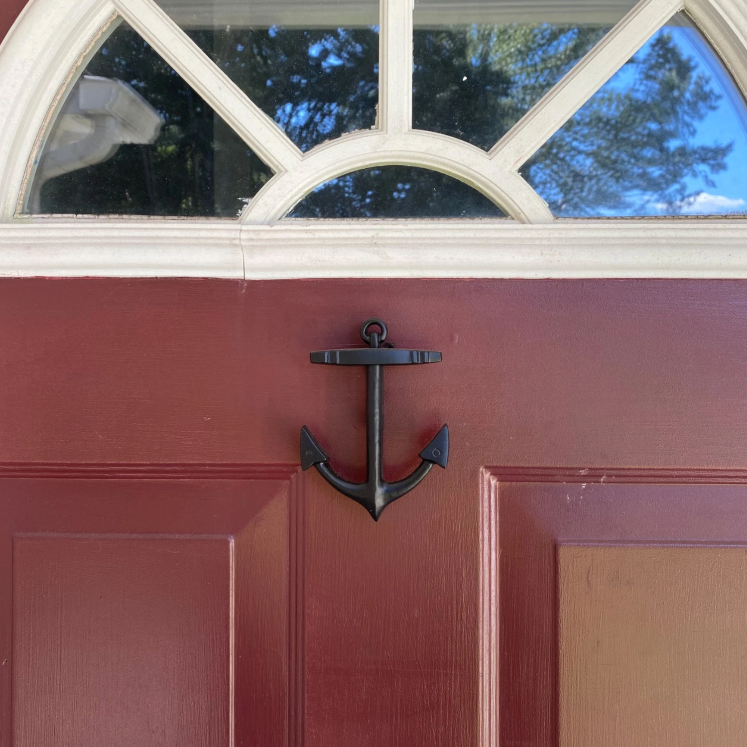 Matte Black Cast Iron Anchor Door Knocker