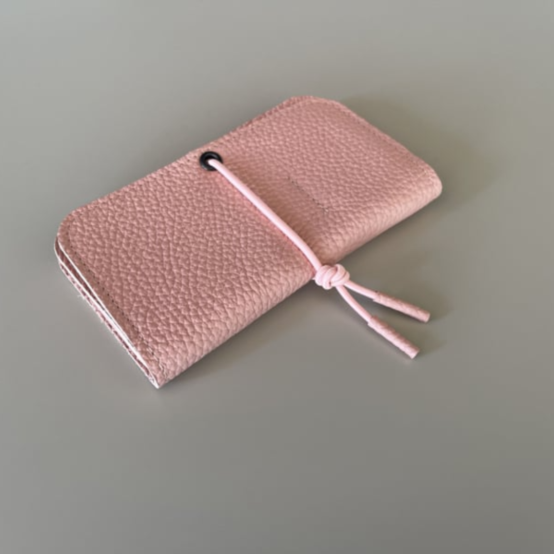 Knot Leather Wallet - Blossom Pink