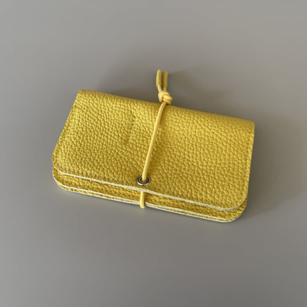 Knot Leather Wallet - Dandelion Yellow