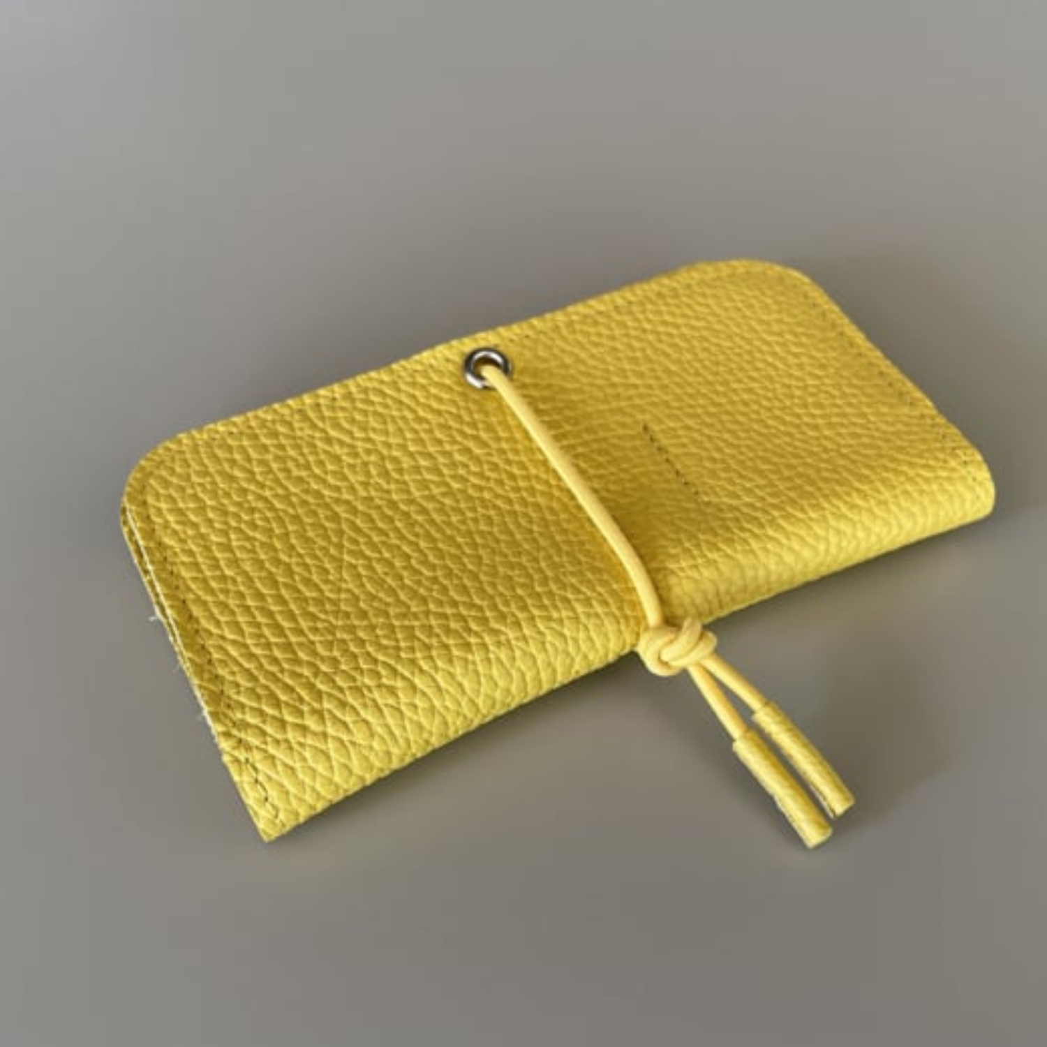 Knot Leather Wallet - Dandelion Yellow