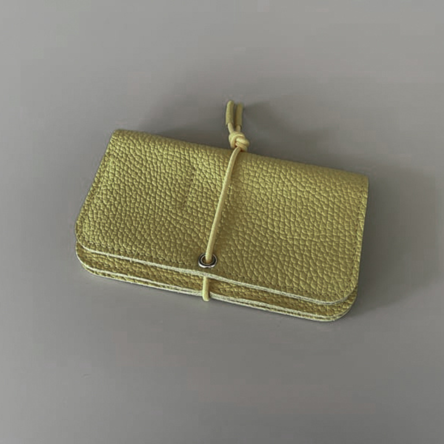 Knot Leather Wallet - Pistachio Green