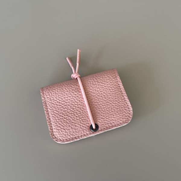 Knot Mini Leather Wallet - Blossom Pink