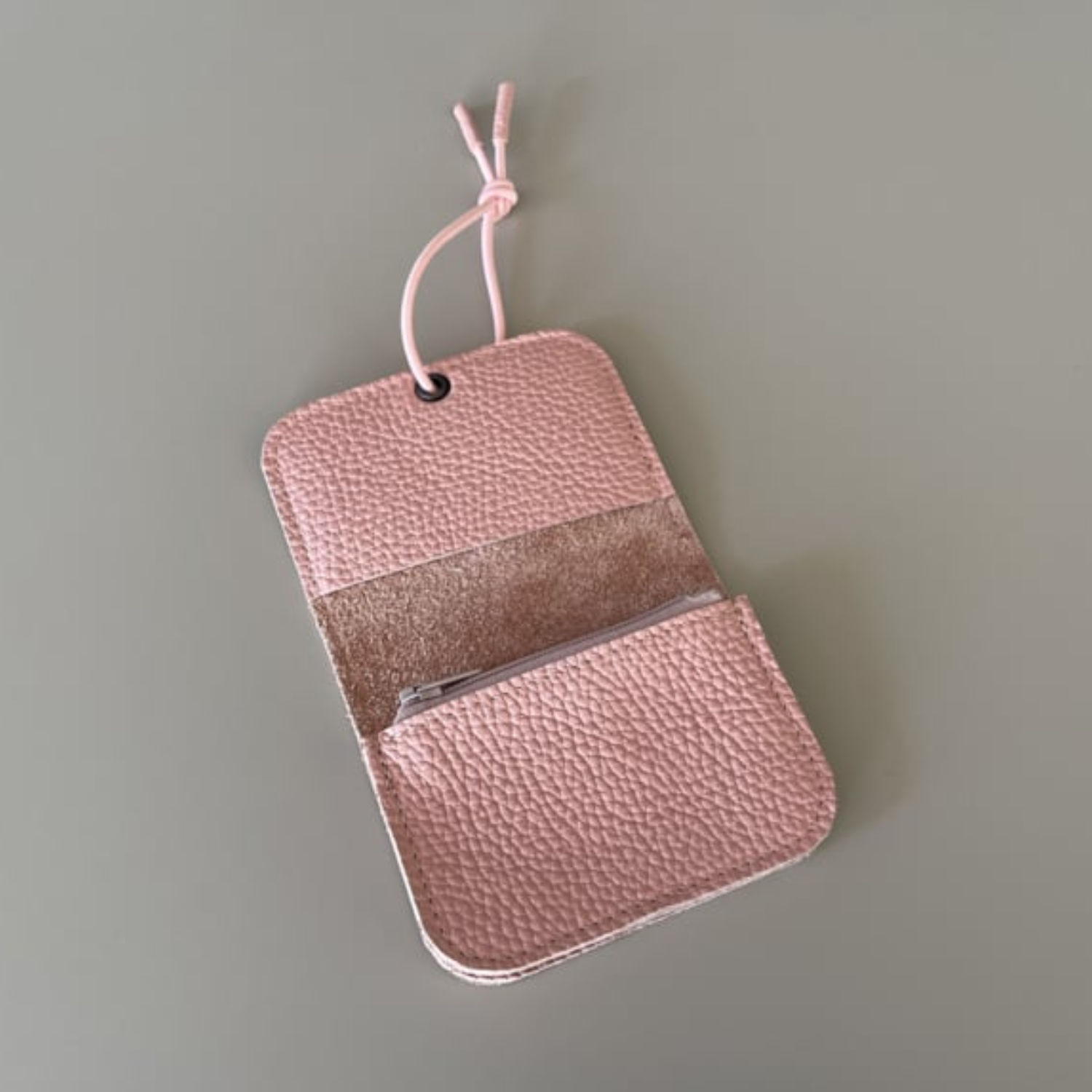 Knot Mini Leather Wallet - Blossom Pink
