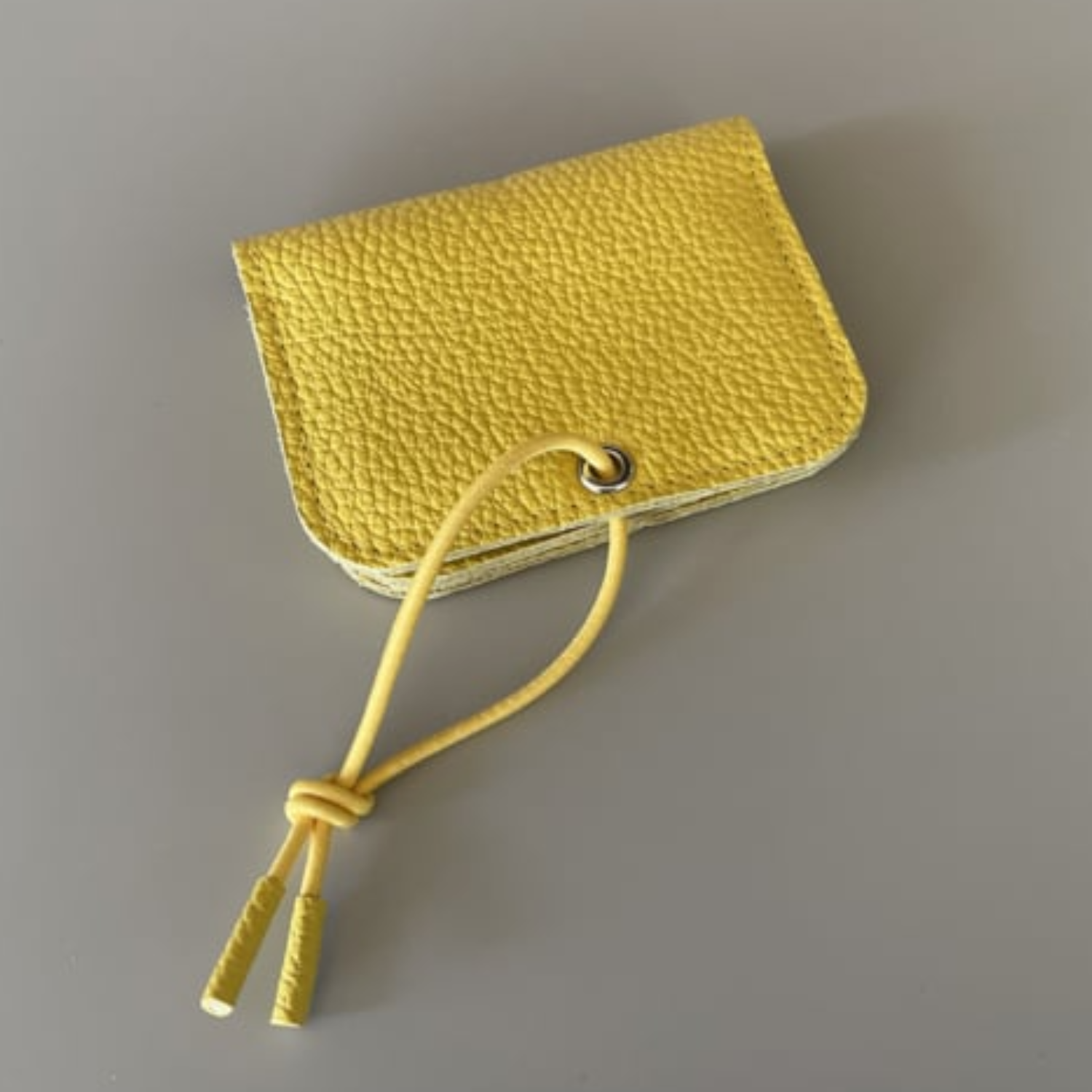 Knot Mini Leather Wallet - Dandelion Yellow