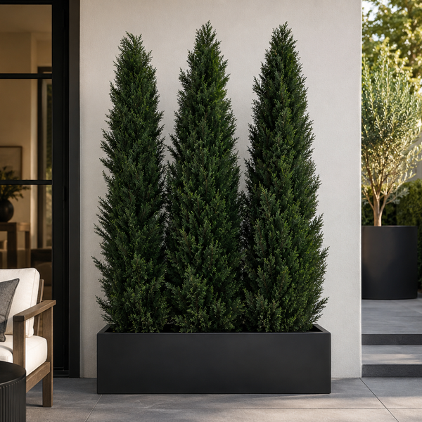 Artificial Deluxe Cedar Outdoor Privacy Planter