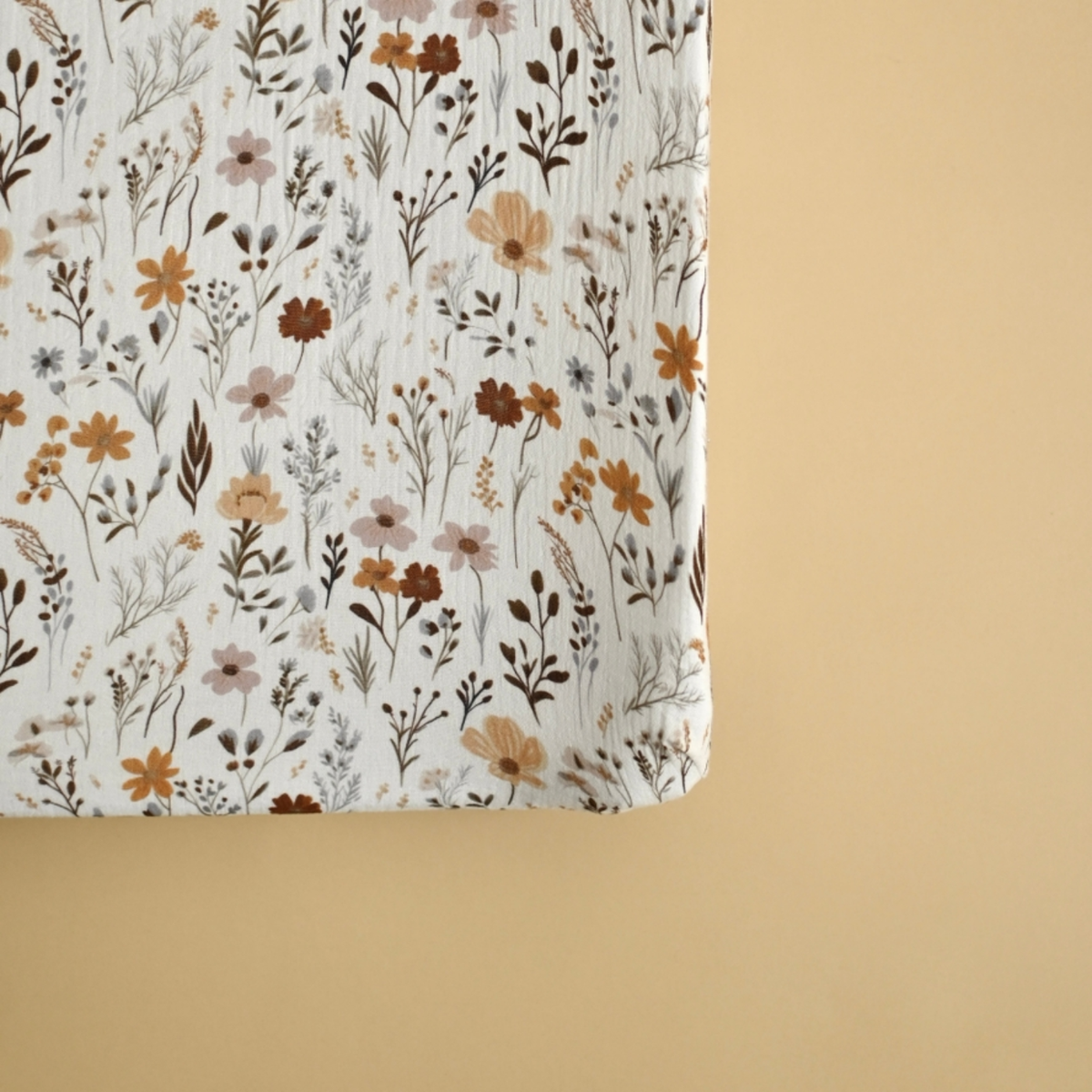 Baby Nest Cotton Changing Pad Cover - Wildflowers