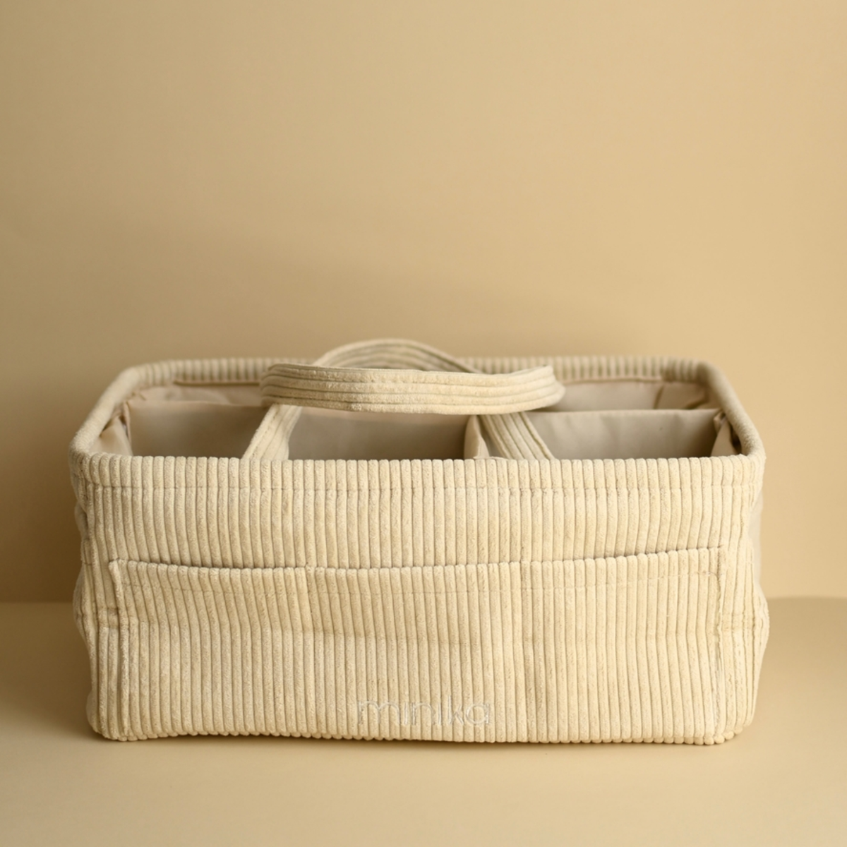 Baby Nest Corduroy Diaper Caddy - Cream