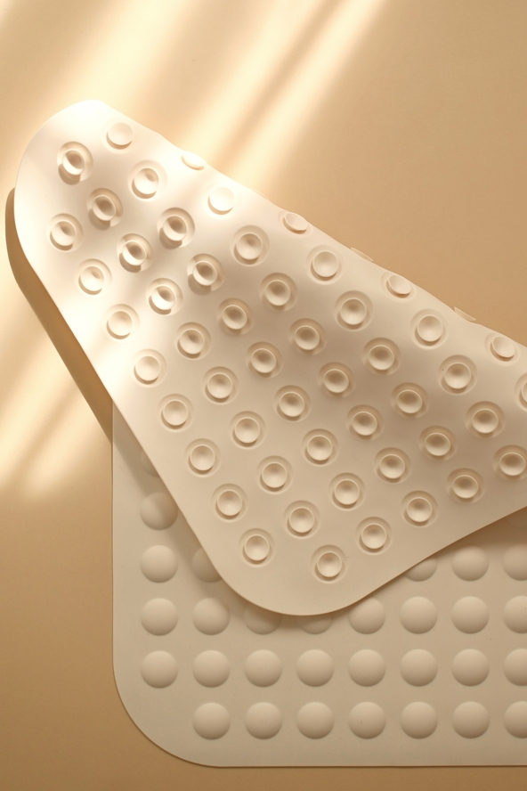Kids Silicone Sprout Bath Mat - Shell White