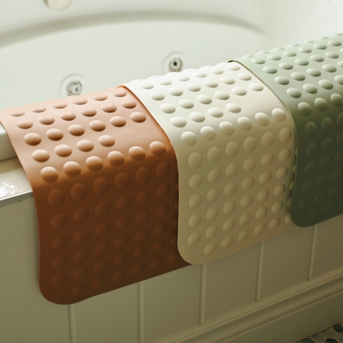 Kids Silicone Sprout Bath Mat - Shell White