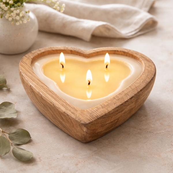 Sweetheart Wood Candle - Lemon/Lavender
