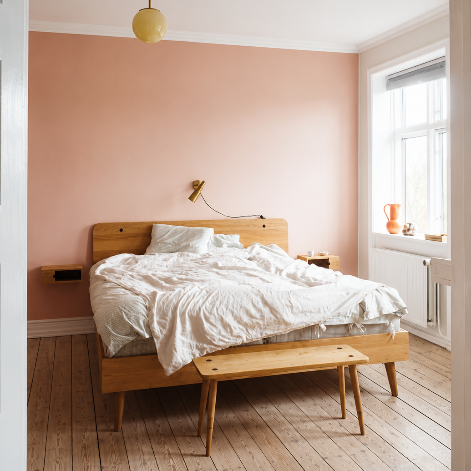 Noa Oak Wood Bench