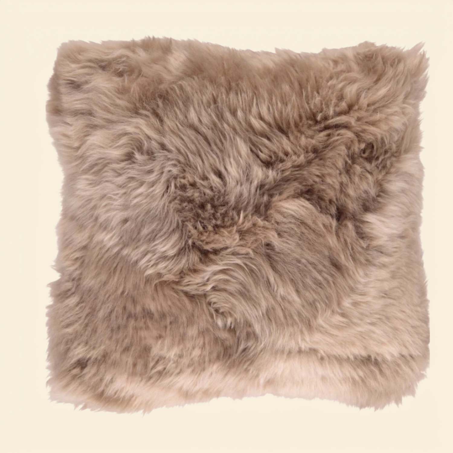 Odense Long-Wool Toss Pillow - Taupe