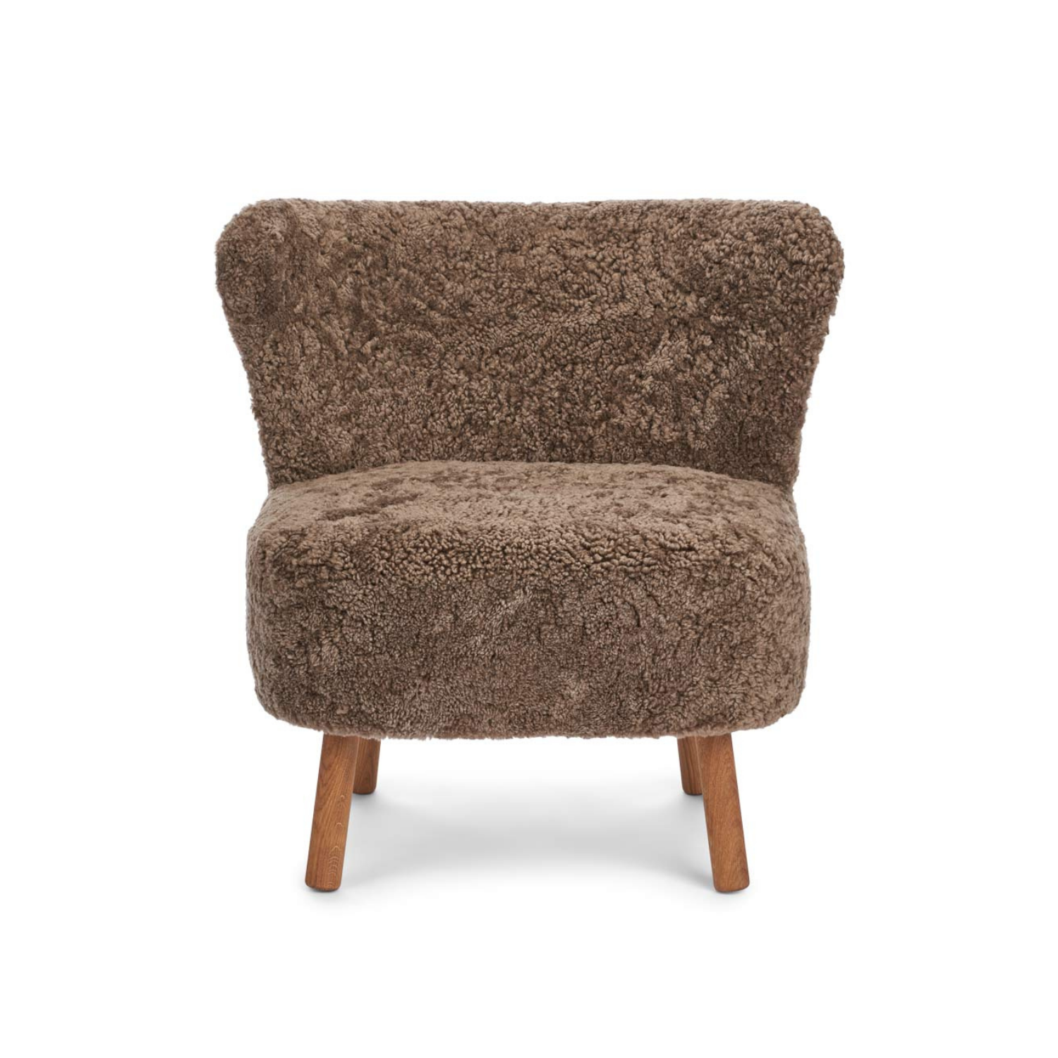 Arlberg Wool Sheepskin Lounge Chair - Deep Taupe