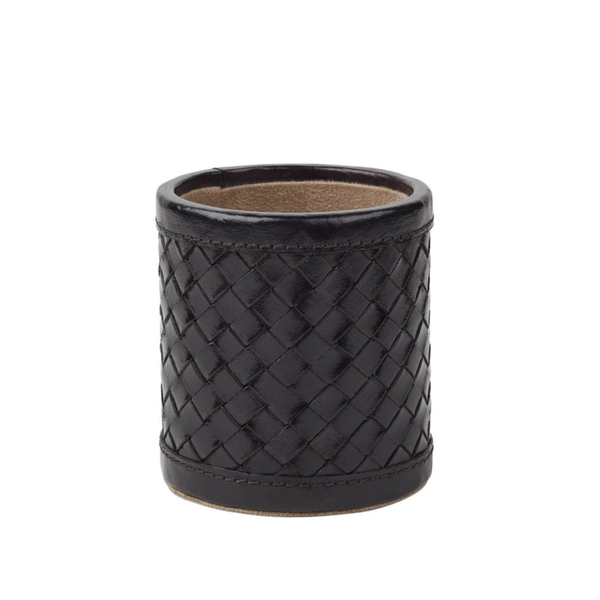 Black Leather Pen Holder