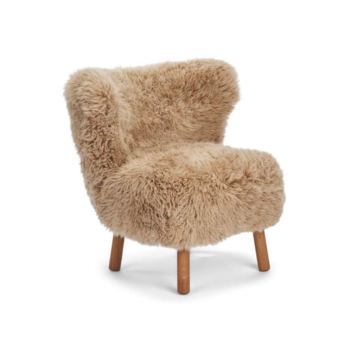 Arlberg Mini Long Wool Sheepskin Lounge Chair - Honey