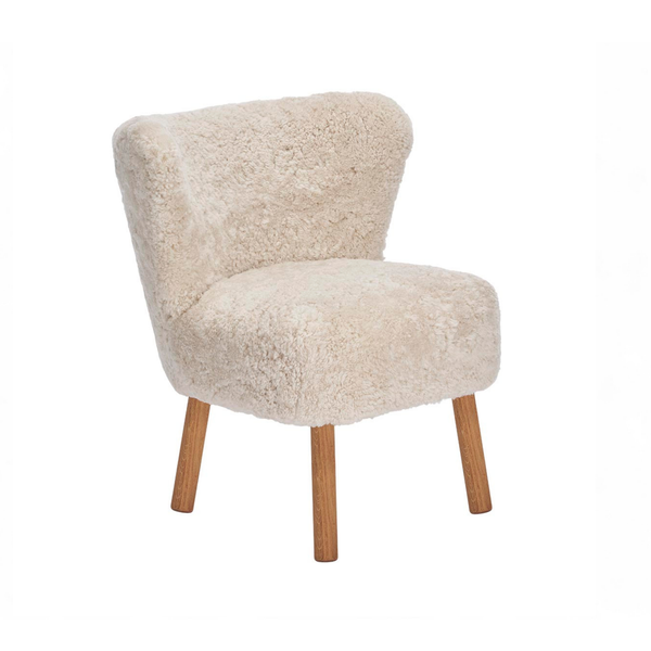 Arlberg Wool Sheepskin Dining Chair - Pearl