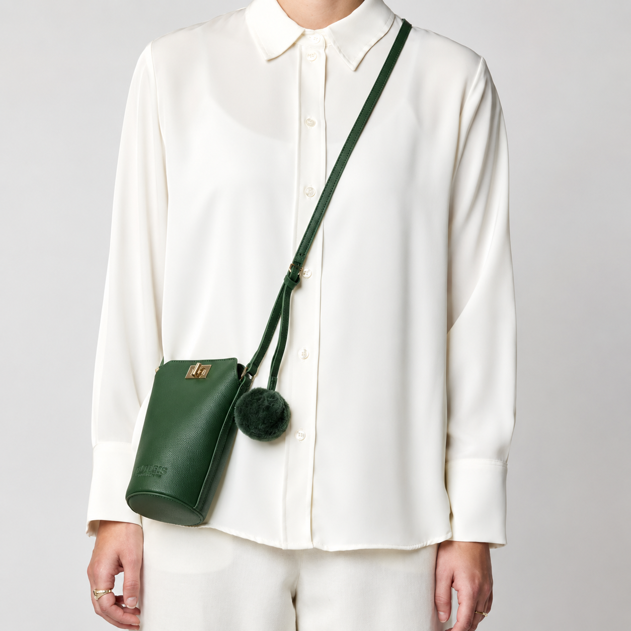 Kai Cross-Body Leather Phone Bag - Antique Green