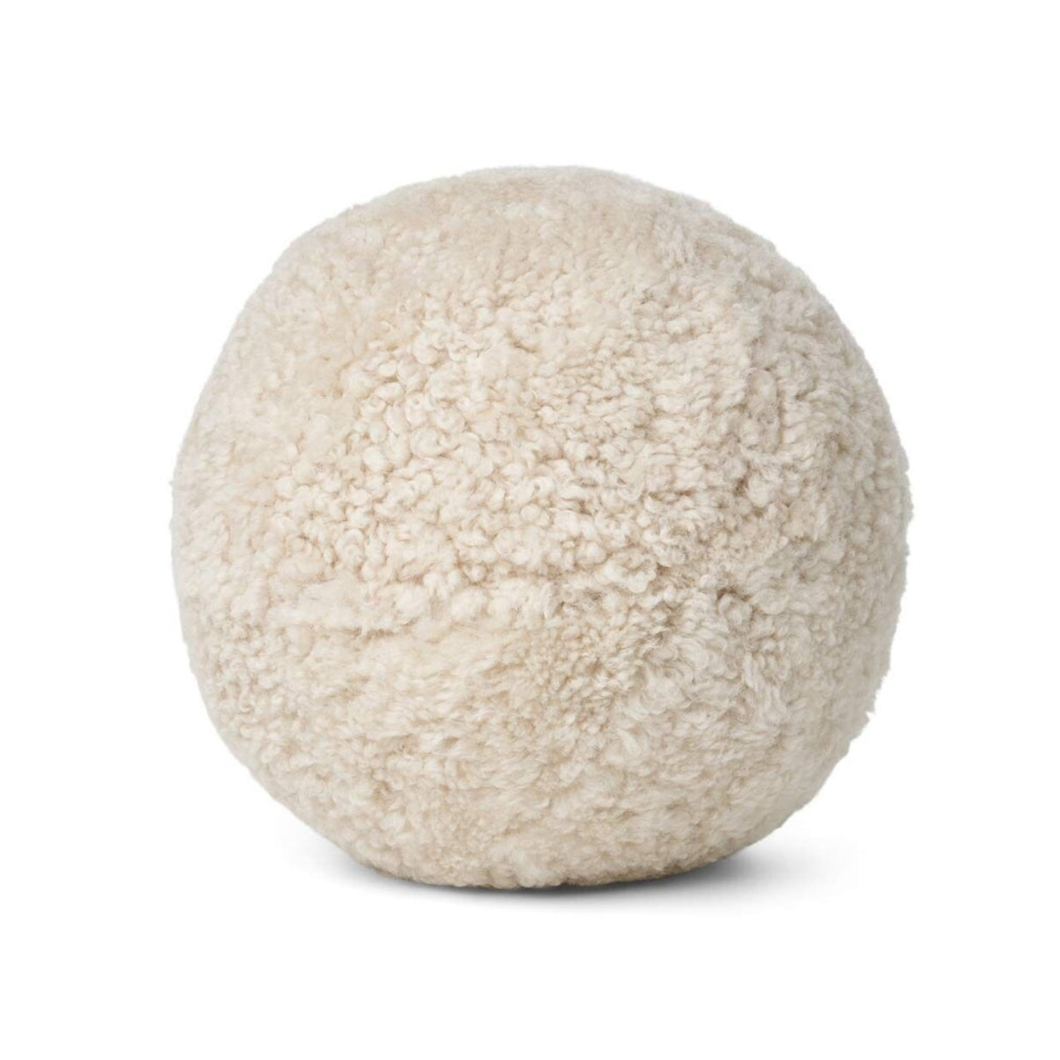 Oslo Orbit Sheepskin Toss Pillow - Pearl