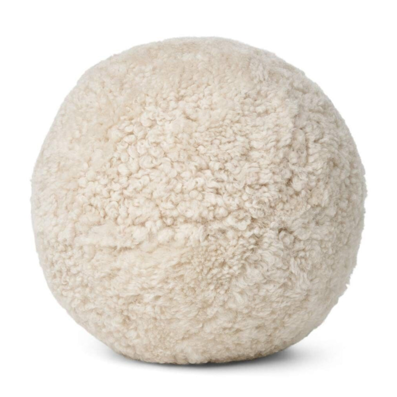 Oslo Orbit Sheepskin Toss Pillow - Pearl