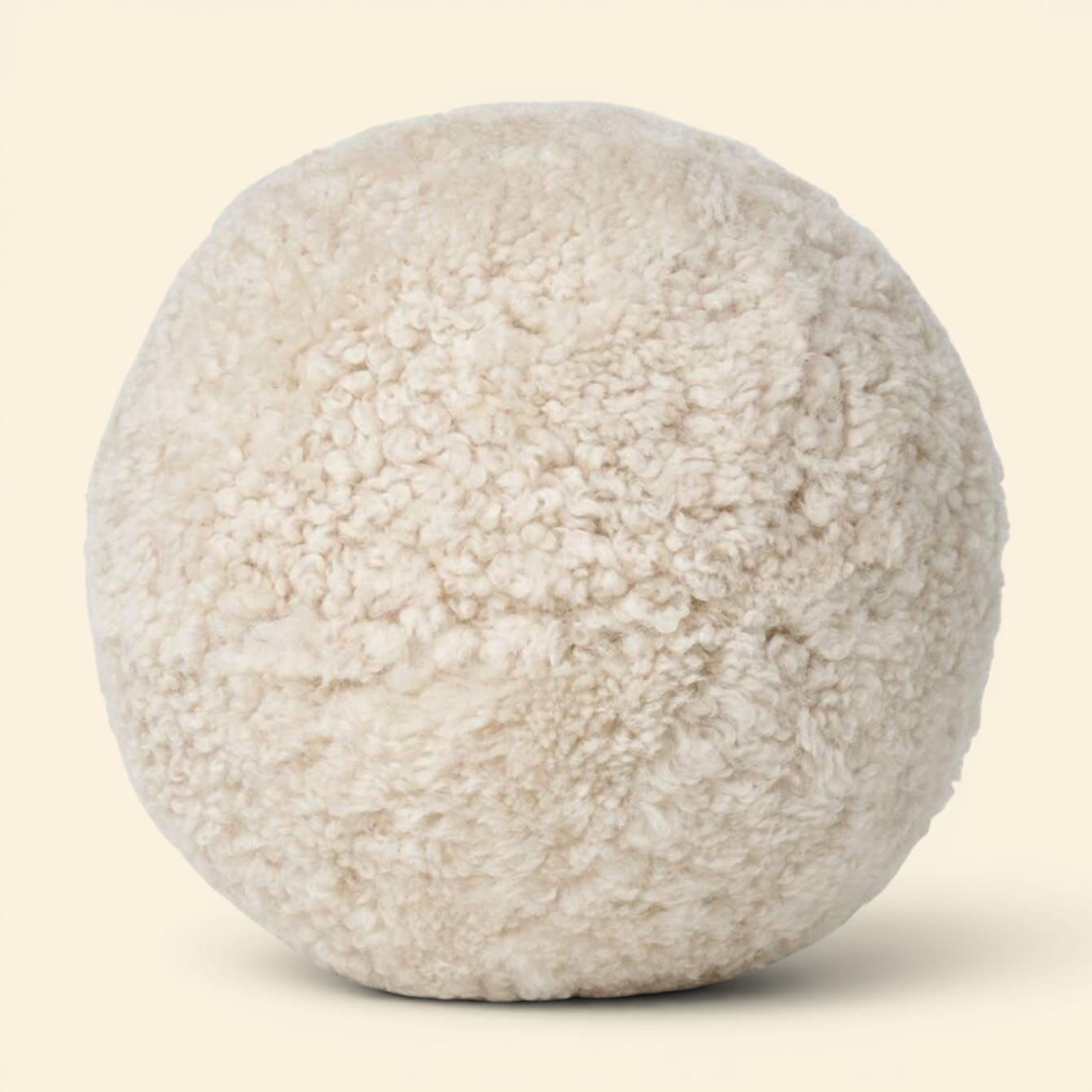 Oslo Orbit Sheepskin Toss Pillow - Pearl