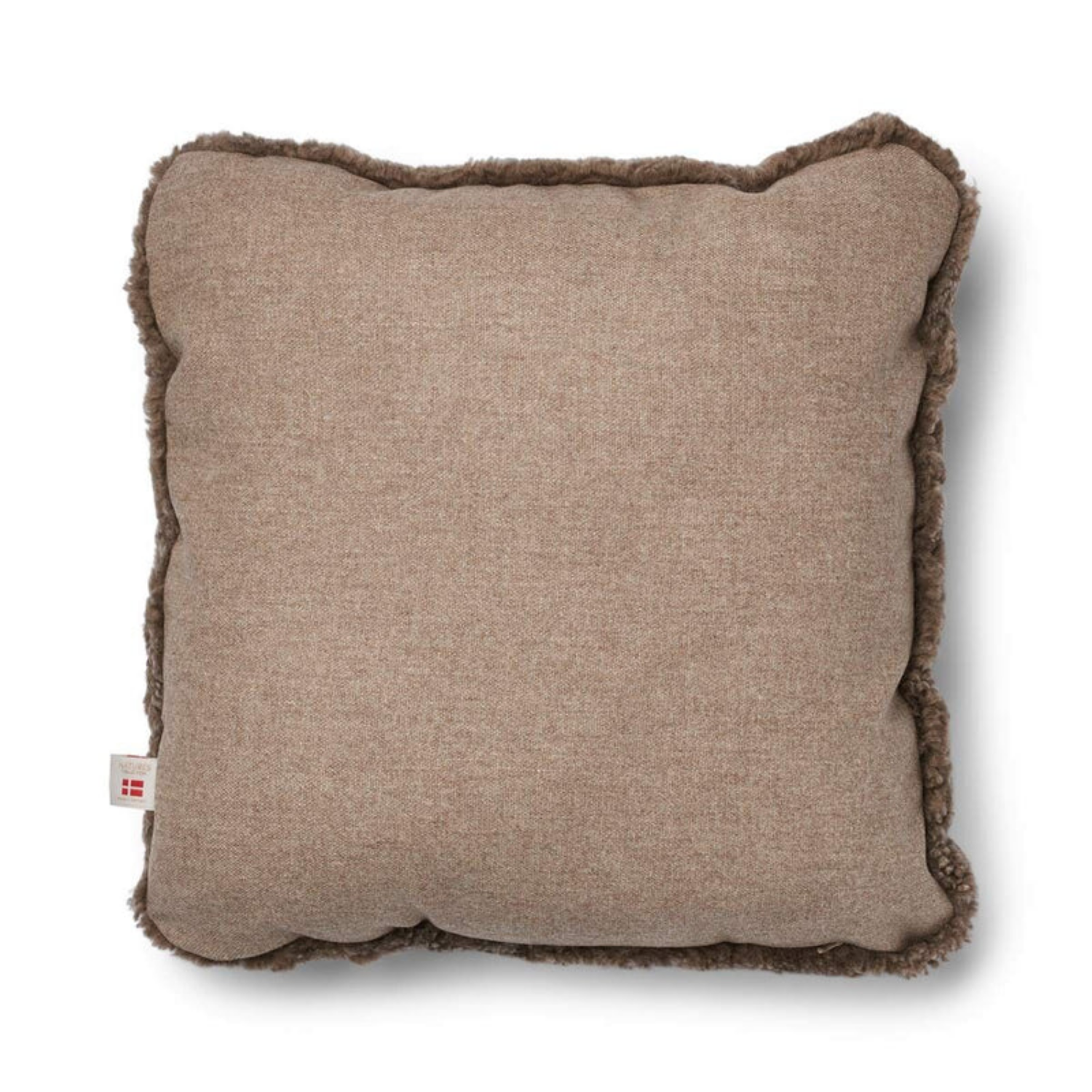 Astrid Reversible Sheepskin Toss Pillow - Beige/Taupe