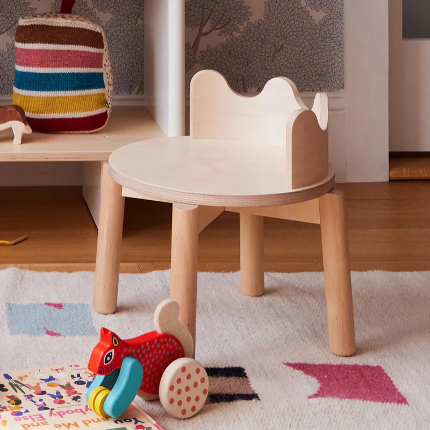 Oeuf Kids Moss Birch Chair