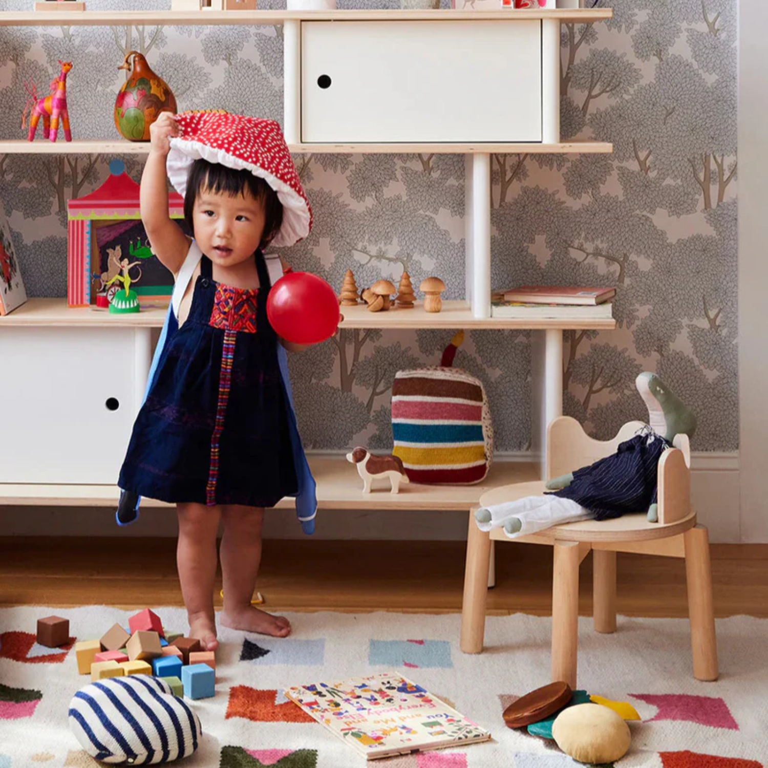 Oeuf Kids Moss Birch Chair