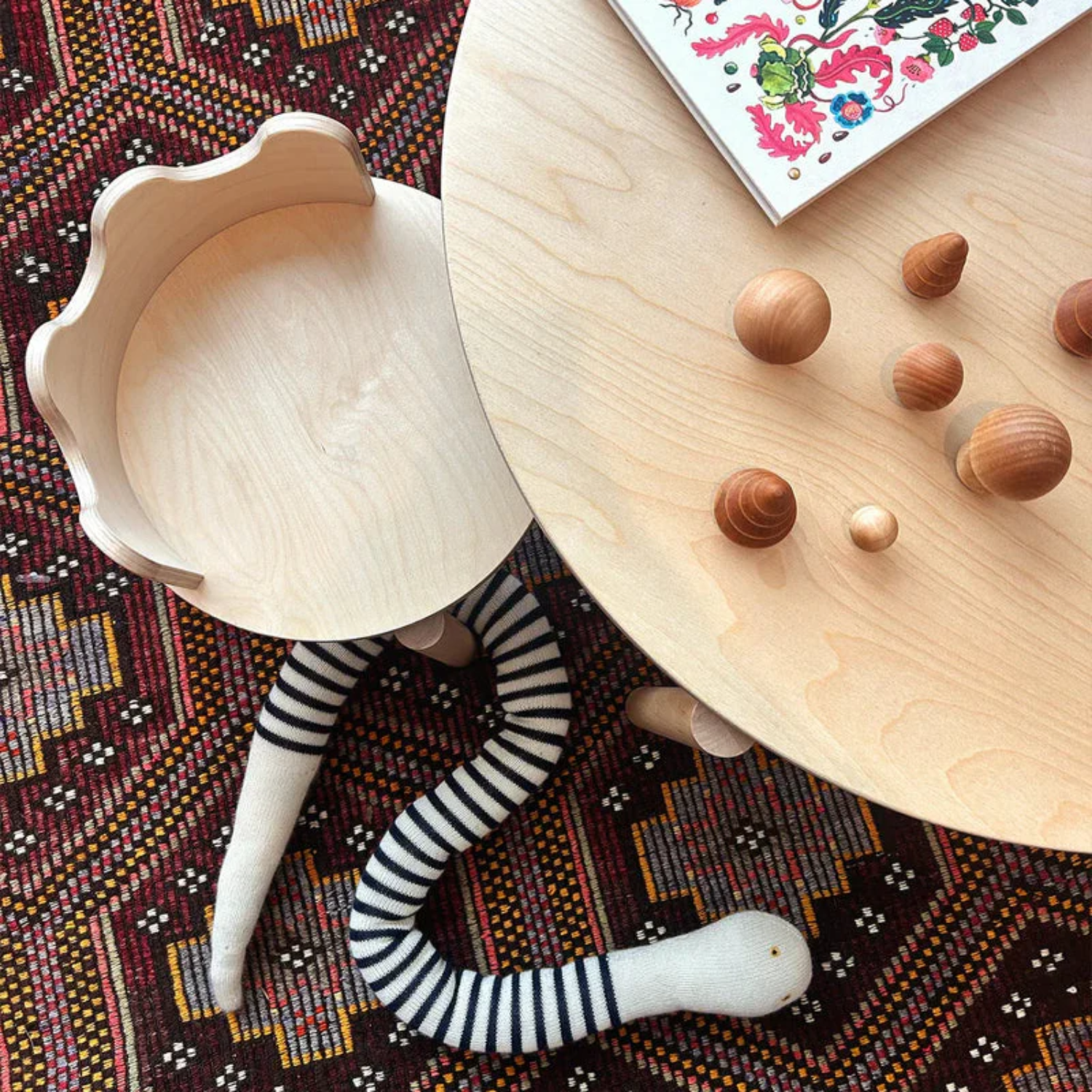 Oeuf Kids Moss Birch Chair