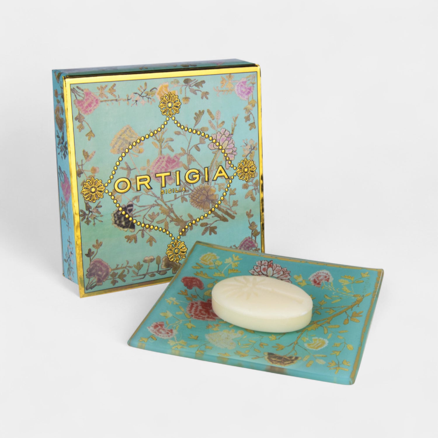 Ortigia Sicilia Glass Plate and Soap - Thumbnail 3