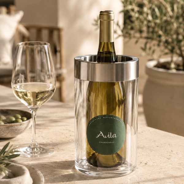 Acrylic Clear/Stainless Steel Wine Chiller