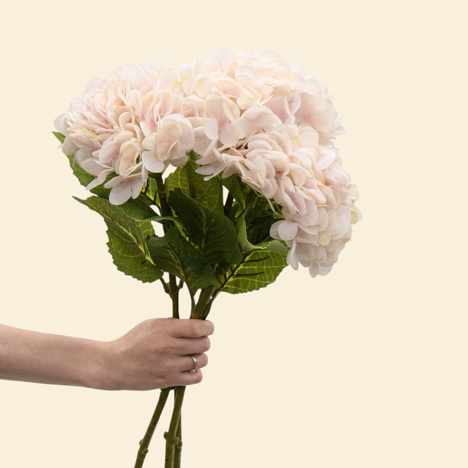 Artificial Hydrangea Spray - Light Pink