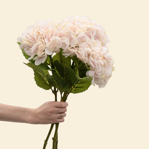 Artificial Hydrangea Spray - Light Pink
