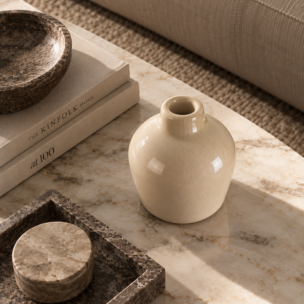Aurelia Terra Cotta Vase - Créme