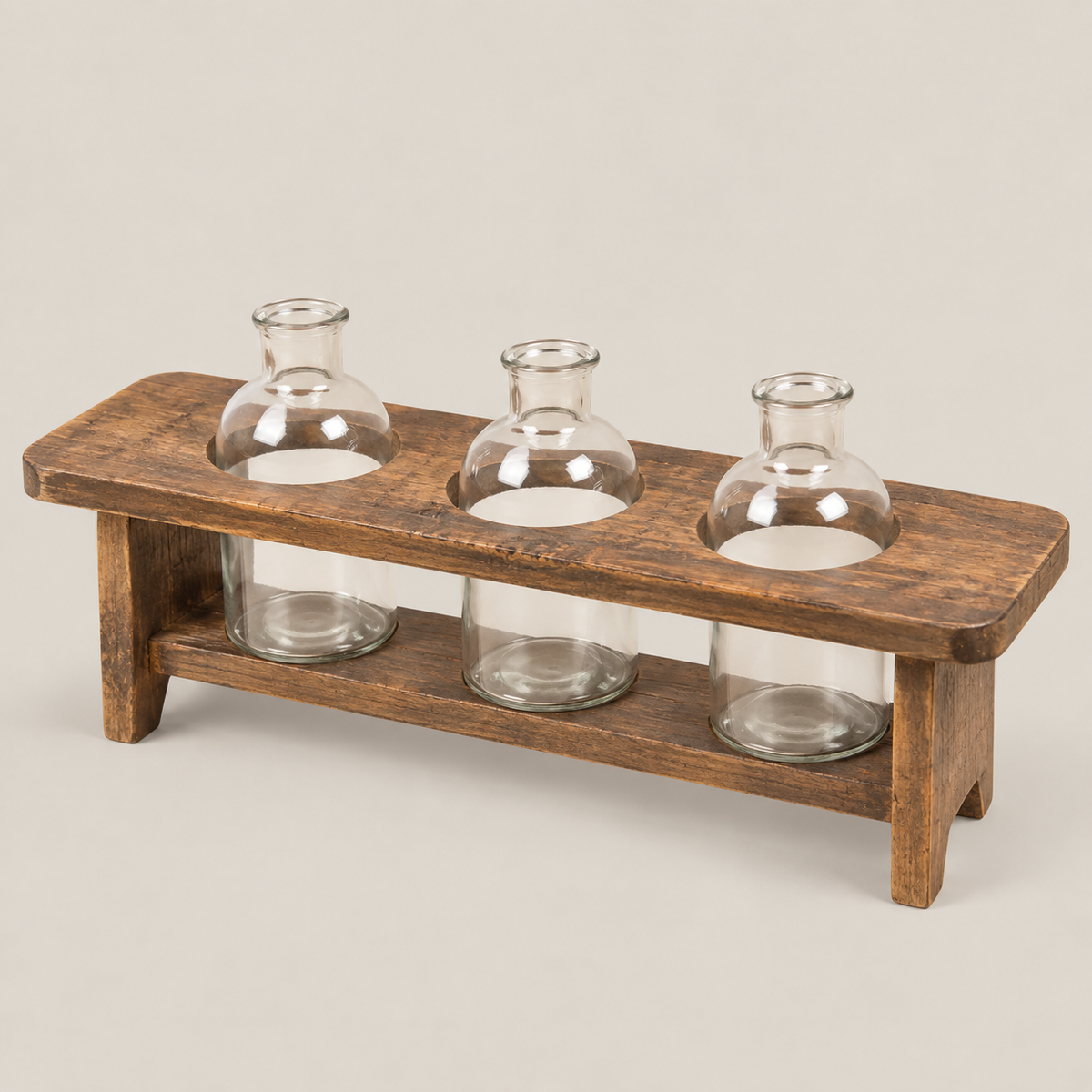 Fleuriste Glass 3-Piece Vase - With Stand