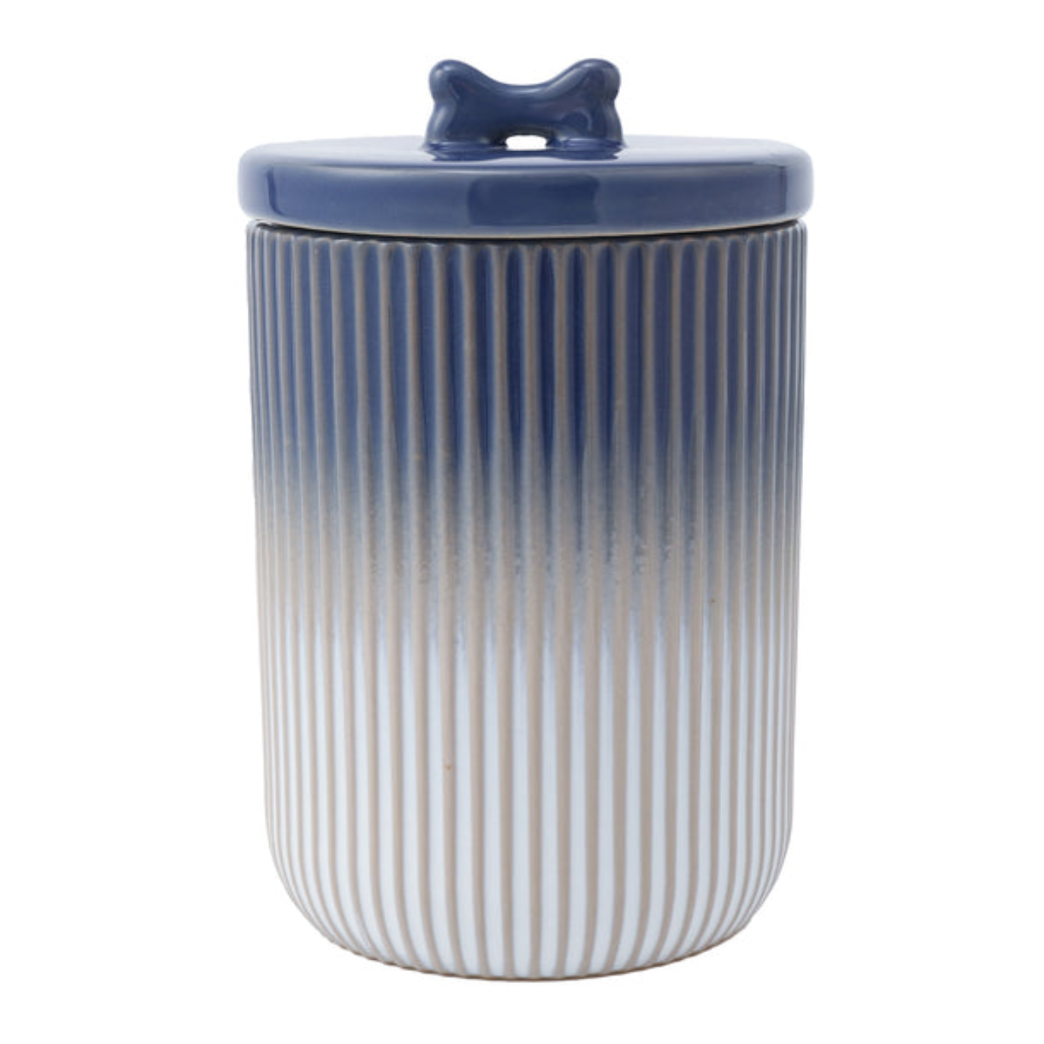Pet Stoneware Blue Treat Jar
