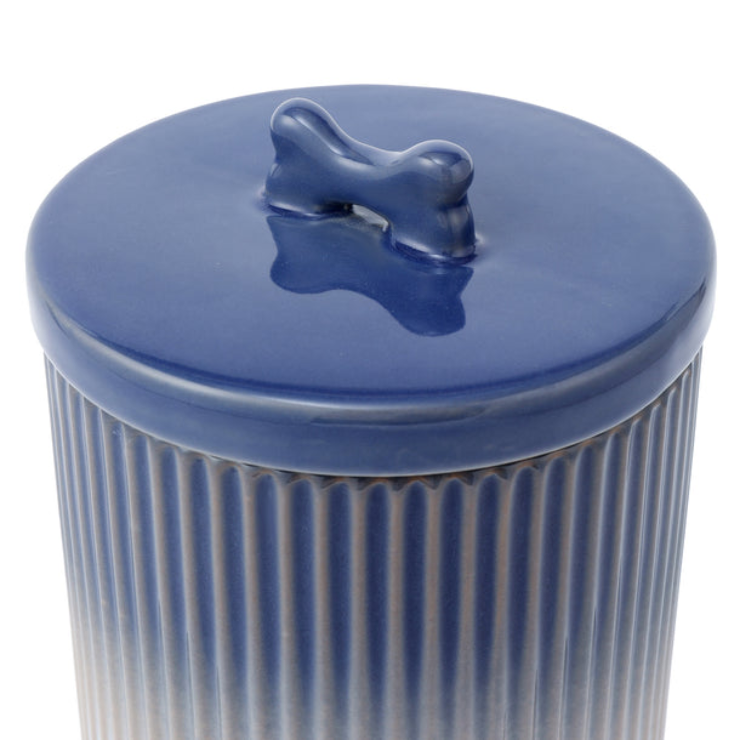 Pet Stoneware Blue Treat Jar