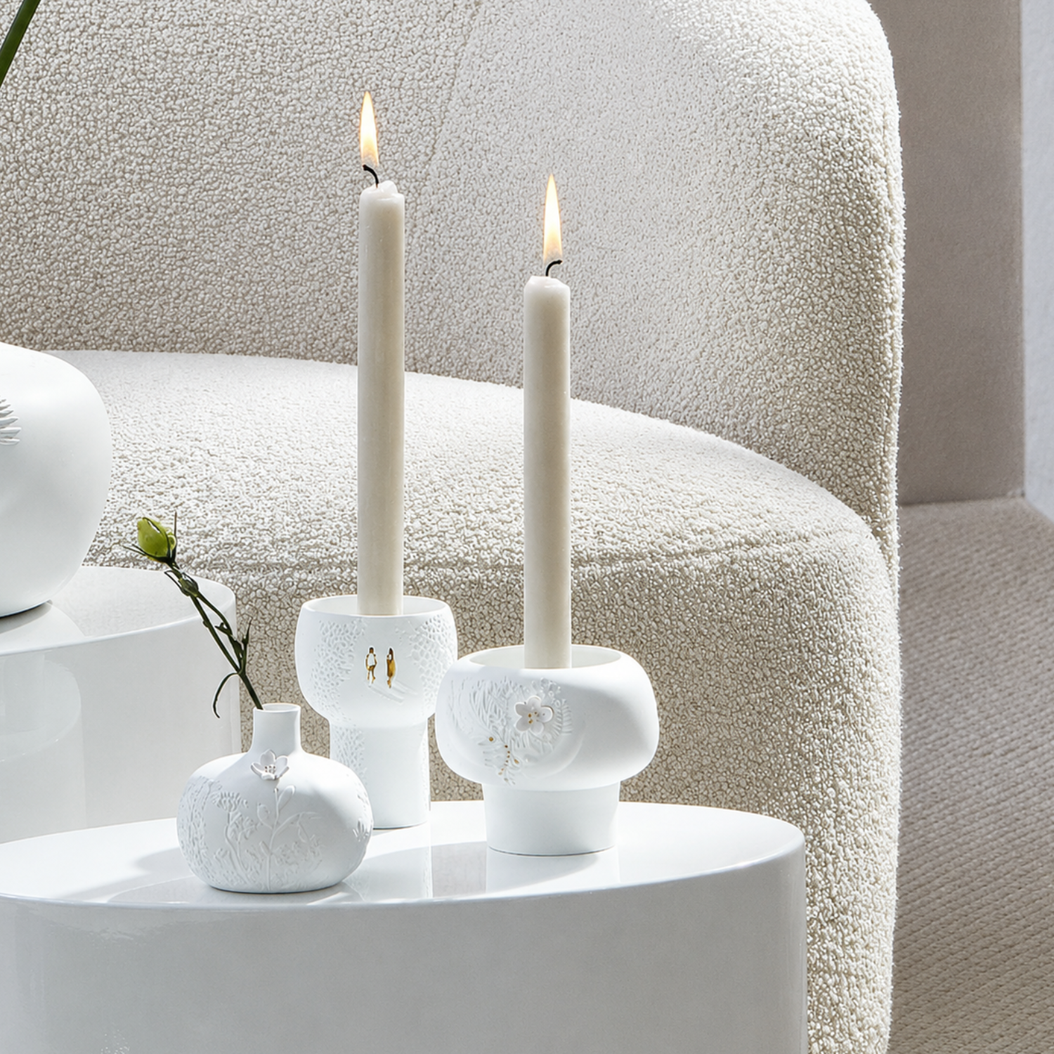 Frosted Porcelain Bloom Bud Vase