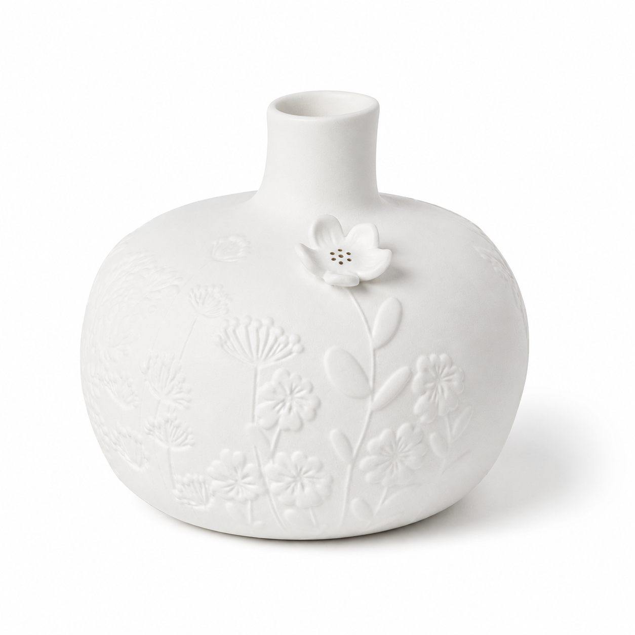Frosted Porcelain Bloom Bud Vase
