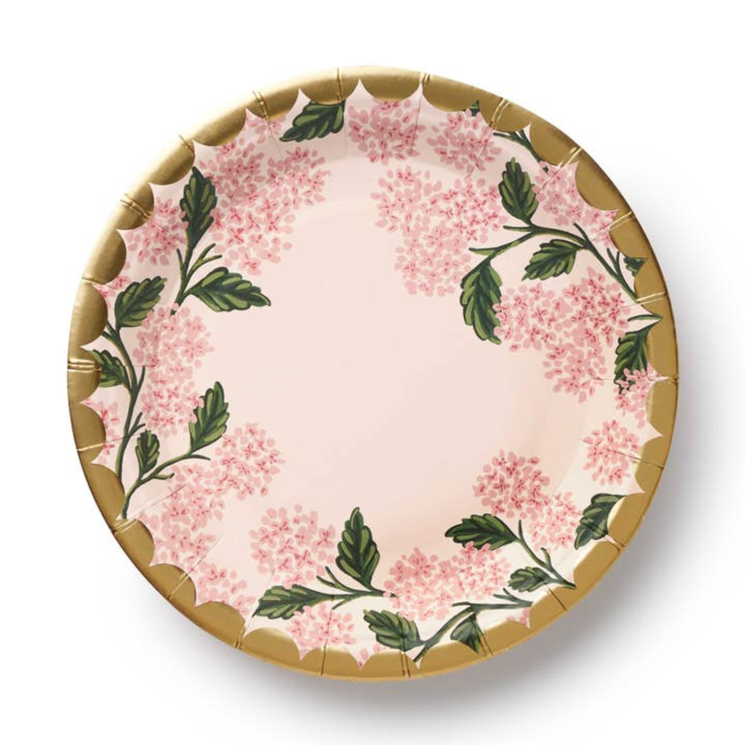 Pretty in Pink Hydrangeas Cocktail Paper Plates (Set of 10)