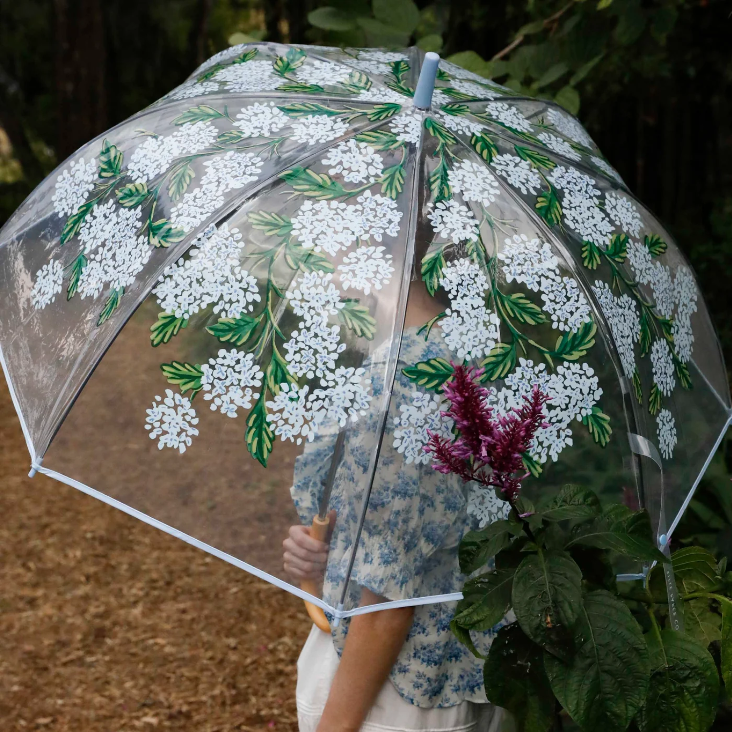 Hydrangea Blossom Rain Umbrella