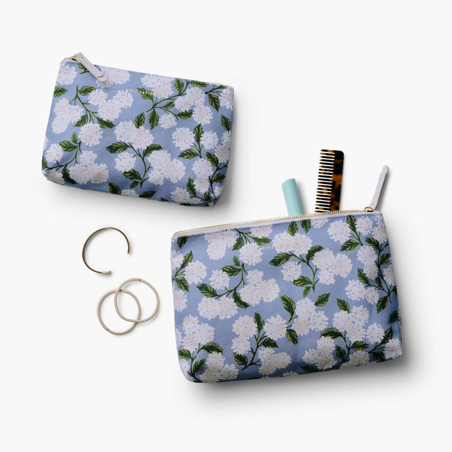 Hydrangea Blossom Canvas Travel Bag (Set of 2)