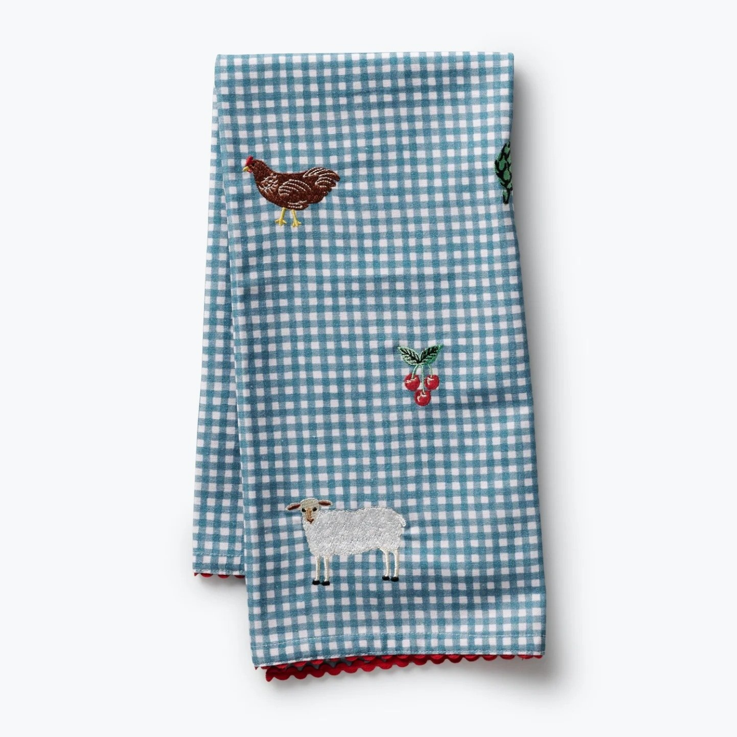 Country Farm Gingham Tea Towel