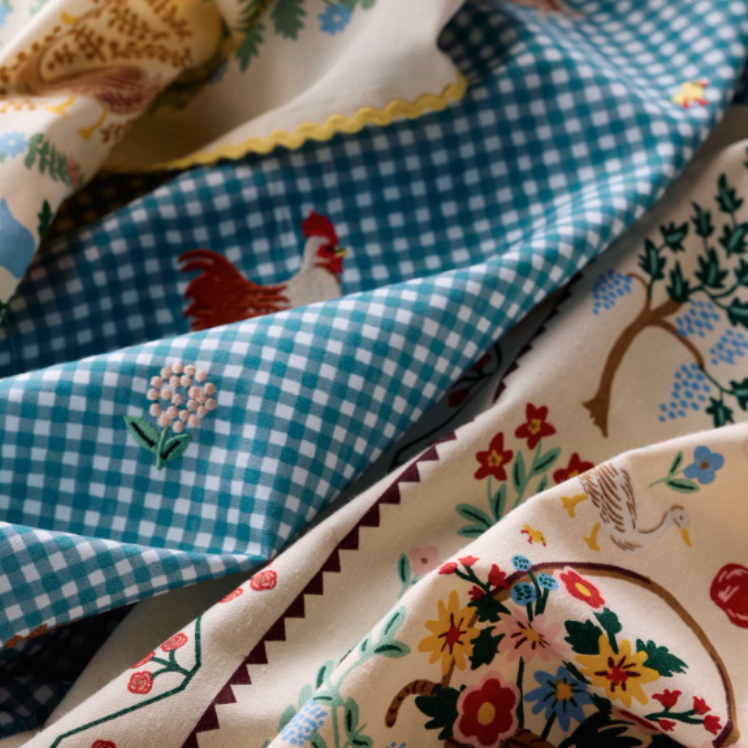 Country Farm Gingham Tea Towel