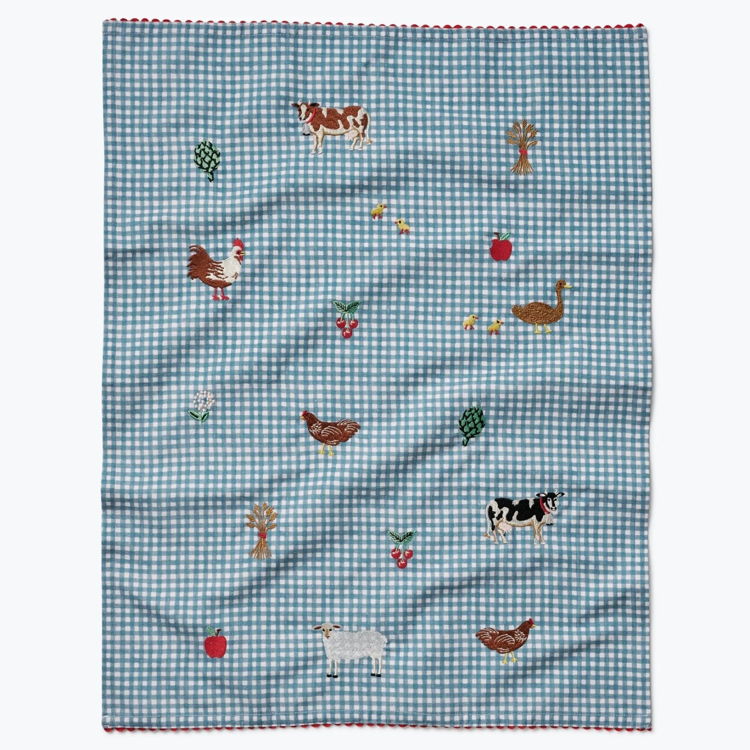 Country Farm Gingham Tea Towel