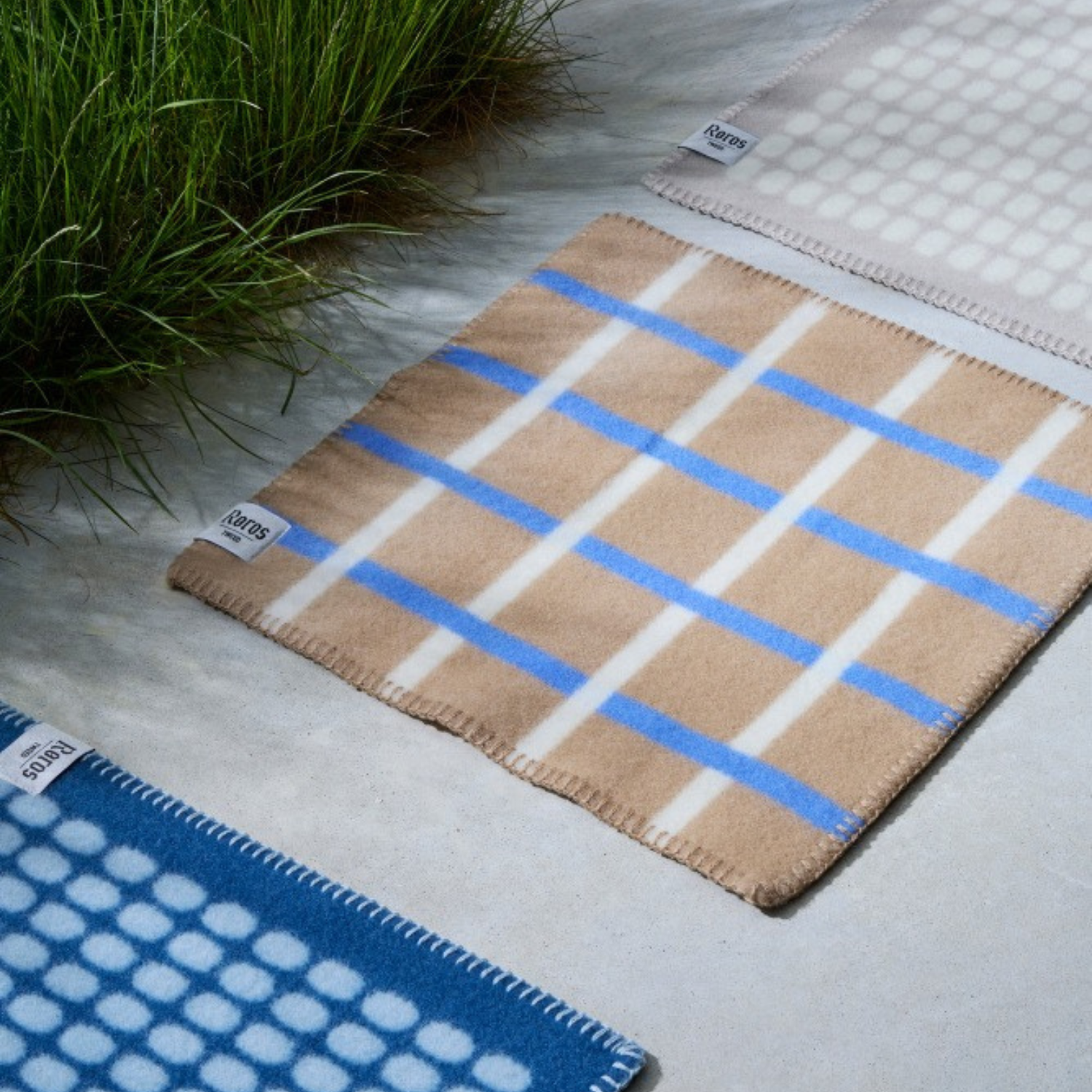 Norwegian Wool Taupe Check Seating Pad