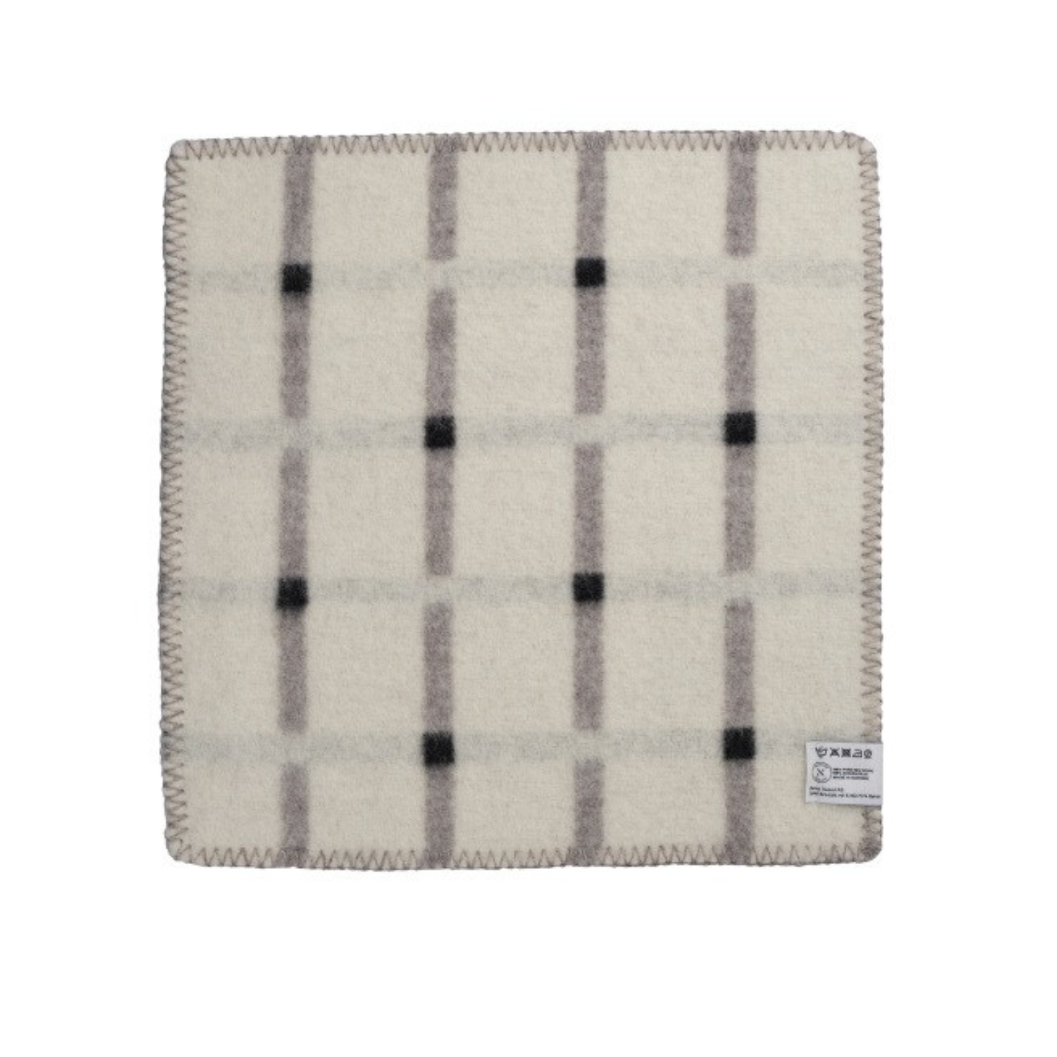 Norwegian Wool Dove Grey Check Seating Pad