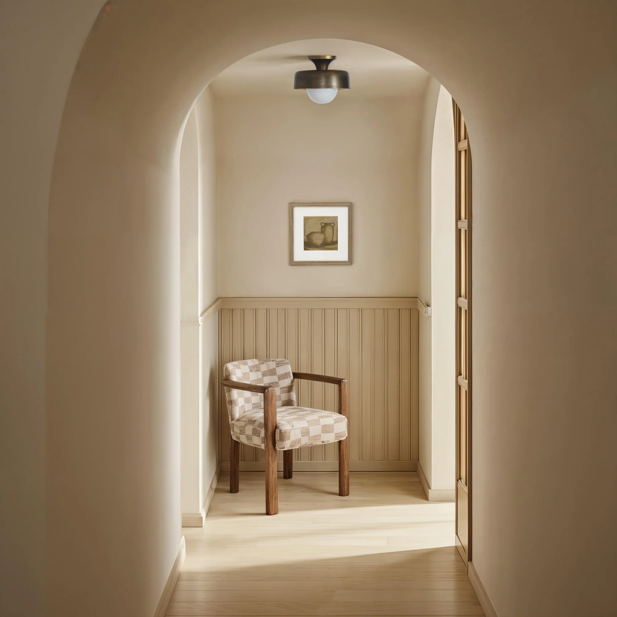 Alto Aged Brass Flush-Mount Light
