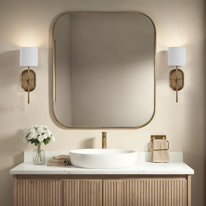 Caspian Antique Brushed Brass Wall Sconce
